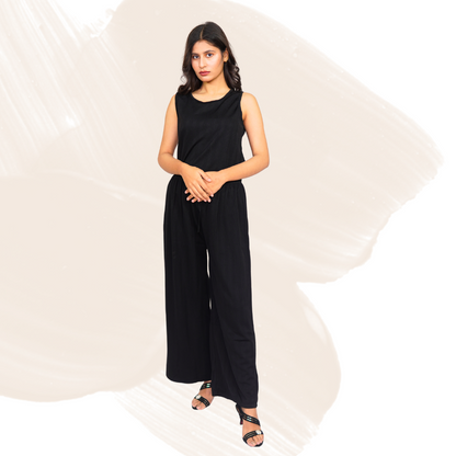 Elegant 3-Piece Women's Lounge Wear Set – Trouser, Sleeveless Inner & Gown